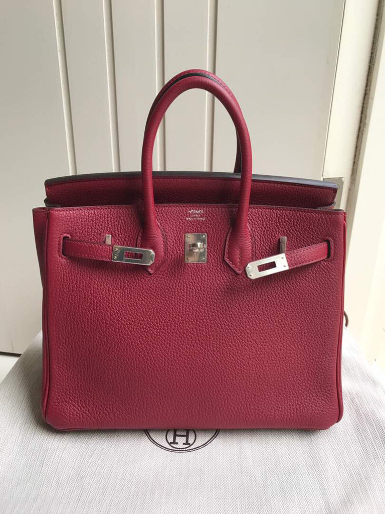 Birkin 25 Rouge Grenat Togo Gold Plated X Stamp – REDELUXE