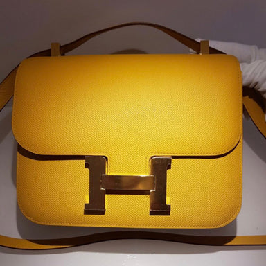 Hermès Constance 18 Jaune Ambre Epsom Gold Hardware GHW — The French Hunter