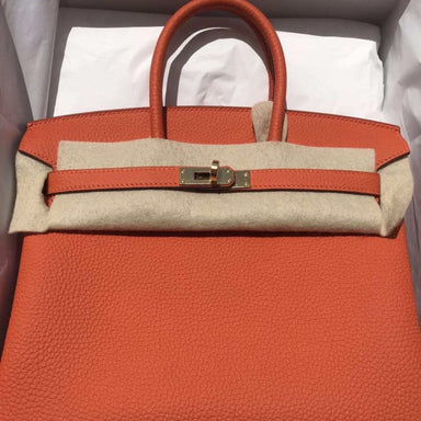 Hermès Birkin 25 Feu Togo Gold Hardware GHW C Stamp 2018 <!29514133> <!SOLD> - The French Hunter