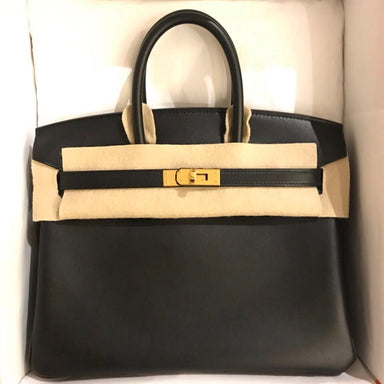 Hermès Birkin 25 Noir (Black) Swift Gold Hardware GHW C Stamp 2018 <!29724604> - The French Hunter