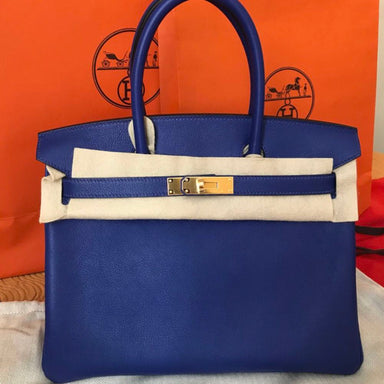 Hermès Birkin 30 Bleu Electrique Taurillon Novillo Gold Hardware GHW C Stamp 2018 <!29949150> <!SOLD> - The French Hunter