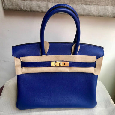 Hermès Birkin 30 Bleu Electrique Taurillon Novillo Gold Hardware GHW C Stamp 2018 <!30065416> - The French Hunter