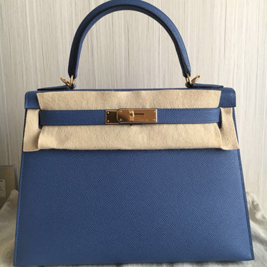 Hermès Kelly Limited Edition 28 Nata/Jaune Ambre Sellier Verso Epsom P —  The French Hunter