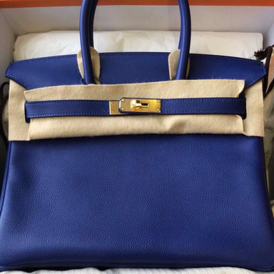 Hermès Birkin 30 Bleu Electrique Taurillon Novillo Gold Hardware GHW C Stamp 2018 <!30351400> - The French Hunter