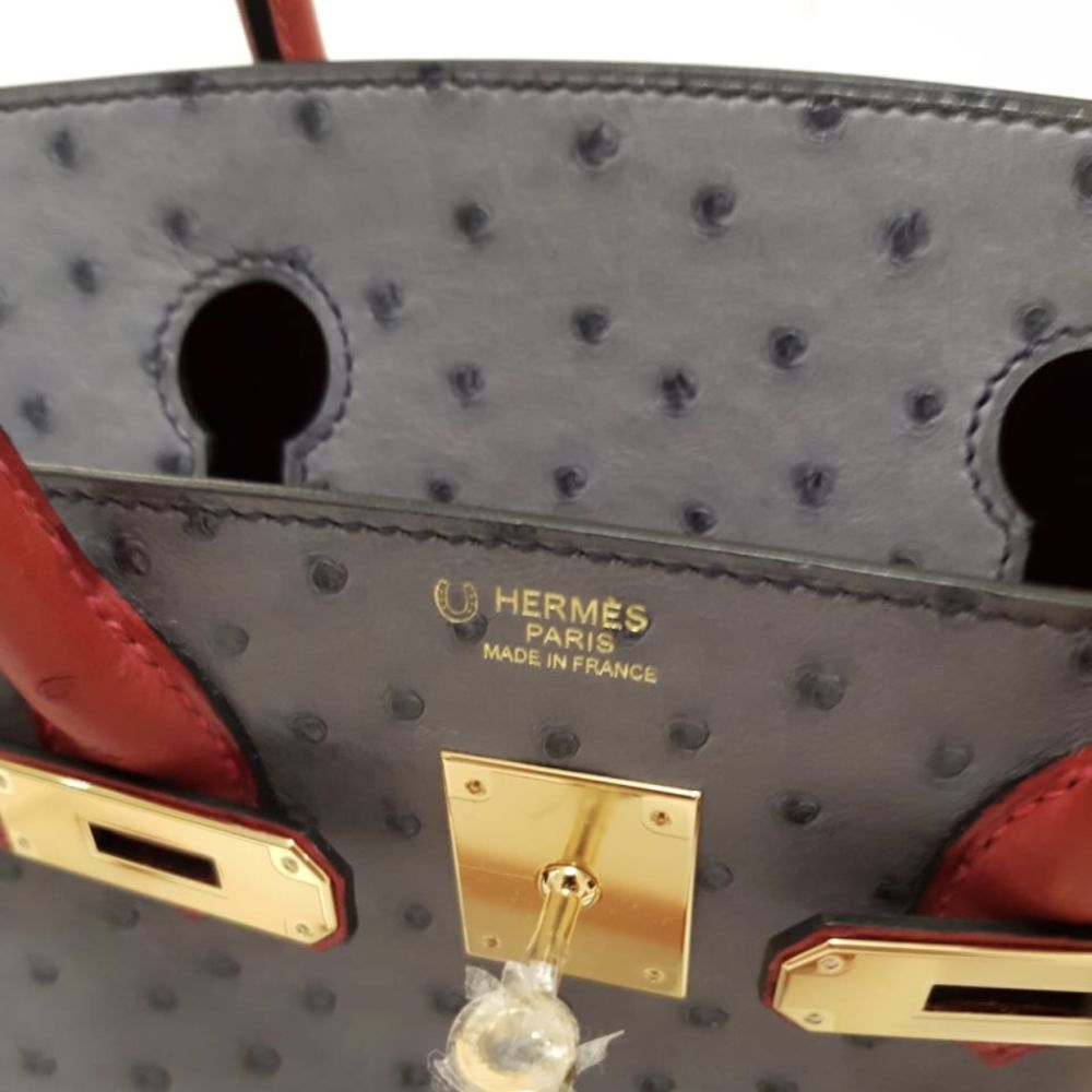 Hermes Birkin Bag 30cm HSS Gris Agate and Perle Grey Ostrich Palladium  Hardware