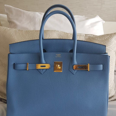 The French Hunter - Hermès Birkin Limited Edition 35 Gris Mouette/Bleu  Agate Verso Togo Palladium Hardware PHW For price and purchase inquiries,  please contact 📧 sales@thefrenchhunter.com ☎ / SMS / Whatsapp: +