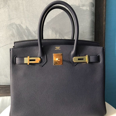 Hermès Birkin 30 Bleu Nuit Togo Gold Hardware GHW A Stamp 2017 <!31293751> - The French Hunter