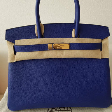 Hermès Birkin 30 Bleu Electrique Epsom Gold Hardware GHW C Stamp 2018 <!31293773> - The French Hunter