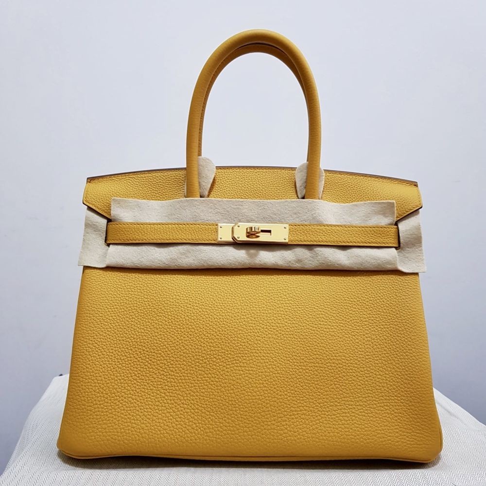 Hermès Birkin 30 Jaune Ambre Togo Gold Hardware GHW — The French