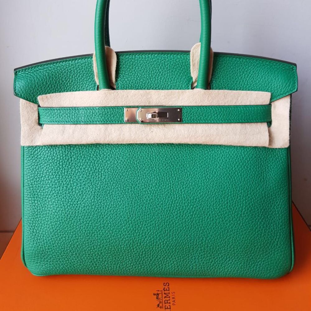 Hermes Birkin Sellier Bag Vert Verone Madame with Palladium