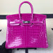 Hermès Birkin 25 Rose Sheherazade Alligator Mississippi Lisse Palladium Hardware PHW C Stamp 2018 - The French Hunter