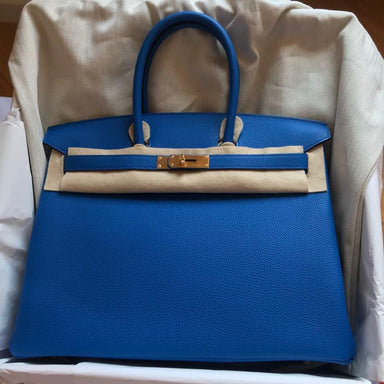 The French Hunter - Hermès Birkin Limited Edition 35 Gris Mouette/Bleu  Agate Verso Togo Palladium Hardware PHW For price and purchase inquiries,  please contact 📧 sales@thefrenchhunter.com ☎ / SMS / Whatsapp: +
