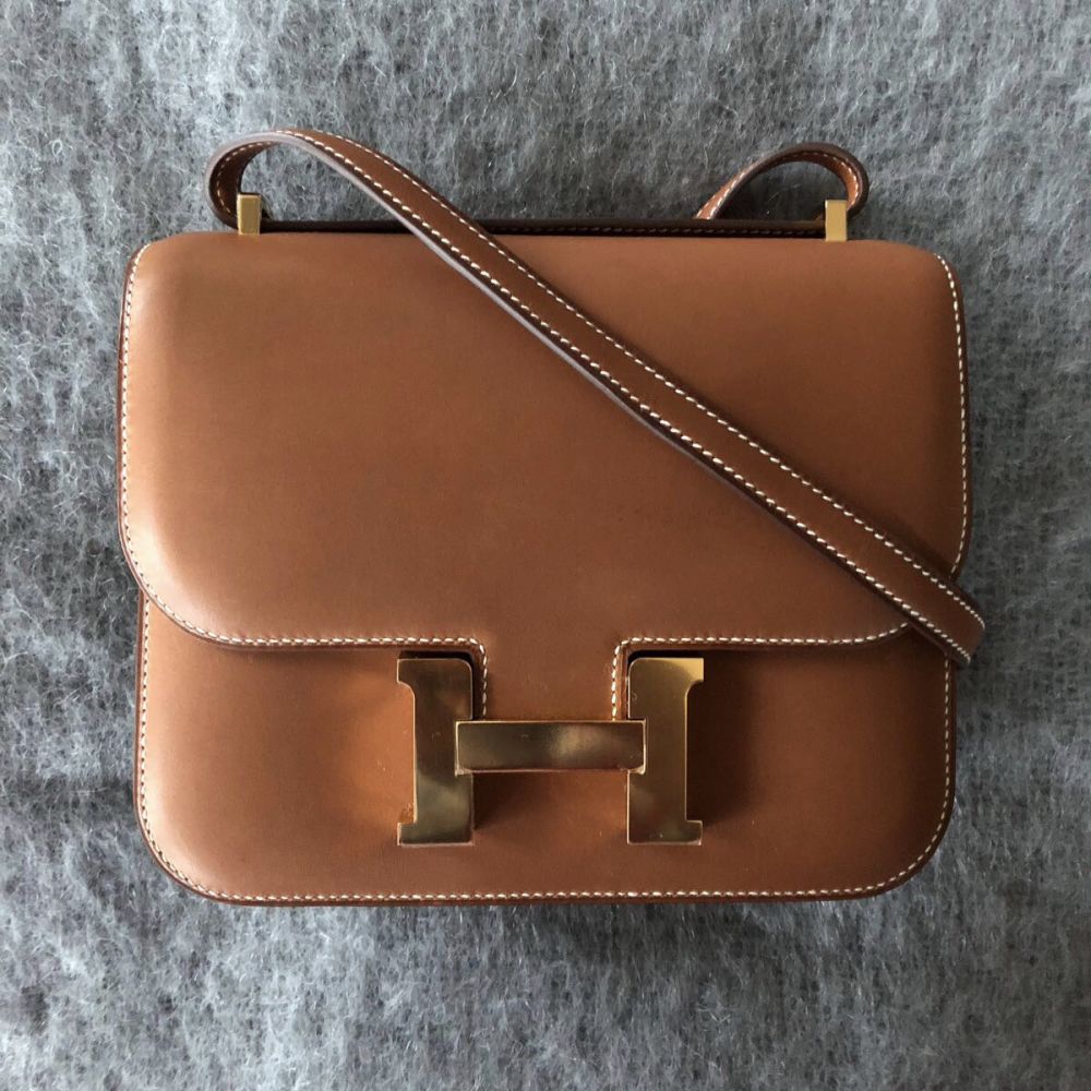Hermes Constance Bag 18 Rare Fauve Barenia Leather Gold Hardware