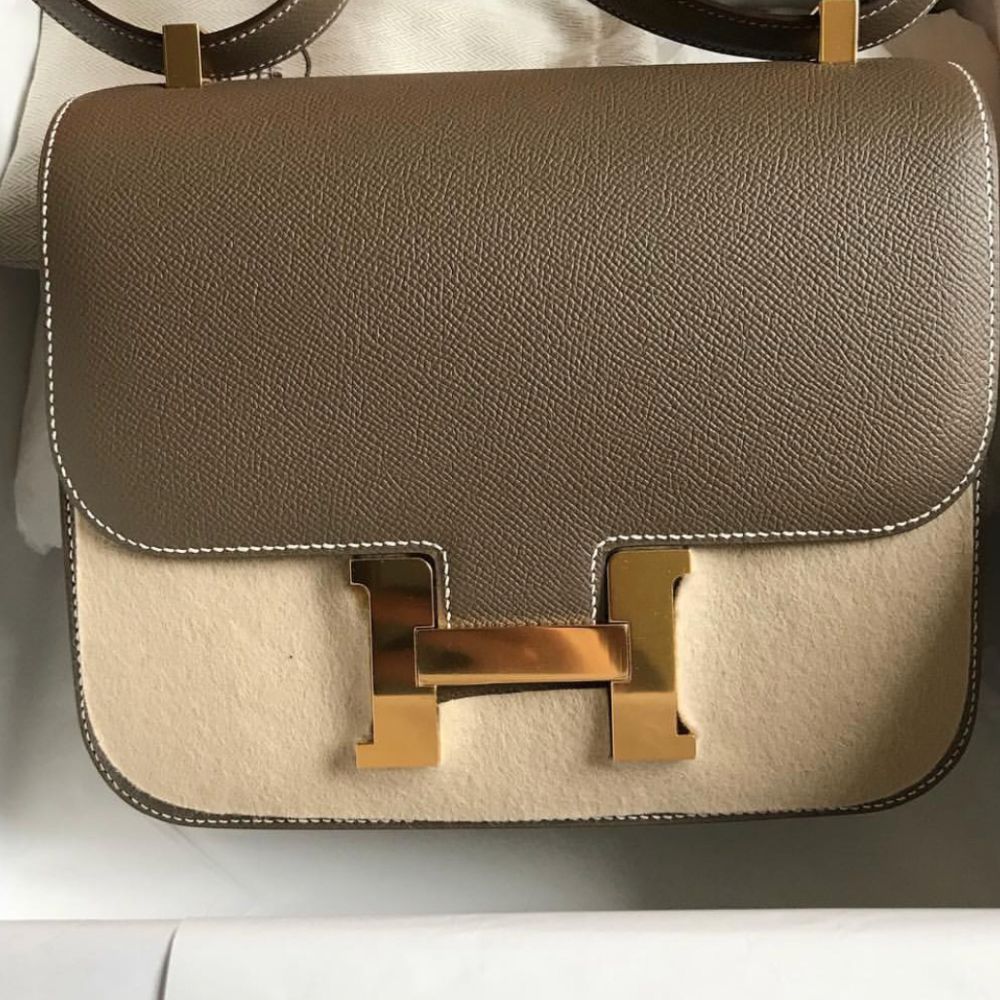 Hermès Etoupe Constance 24cm of Epsom Leather with Gold Hardware, Handbags  & Accessories Online, Ecommerce Retail