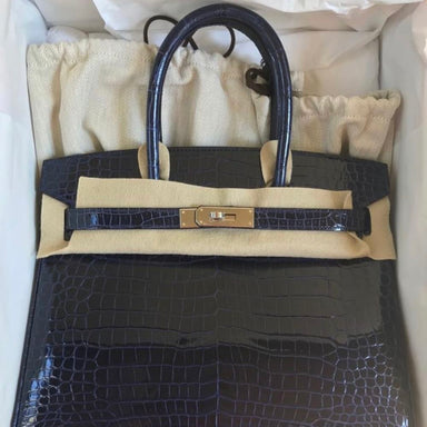 Hermès Birkin 30 Bleu Saphir Crocodile Porosus Lisse Palladium Hardware PHW C Stamp 2018 - The French Hunter