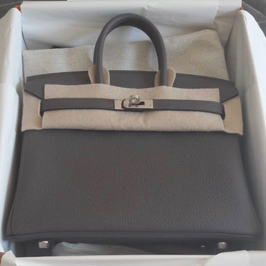 Hermès Birkin 25 Gris Etain Togo Palladium Hardware PHW C Stamp 2018 - The French Hunter