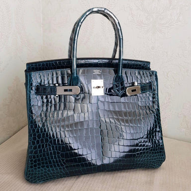 Hermès Birkin 30 Colvert Crocodile Porosus Lisse Palladium Hardware PHW A Stamp 2017 - The French Hunter