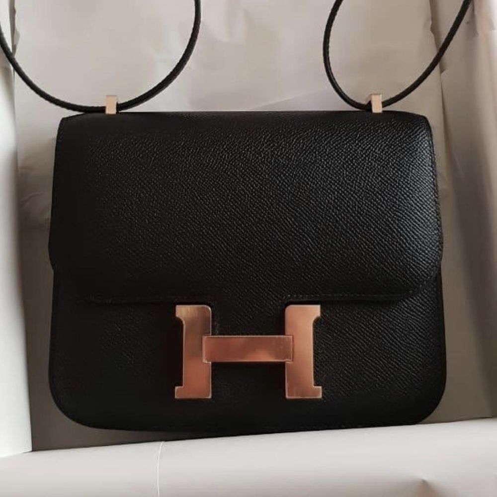 Hermès Hermes Constance 18 in black epsom leather ref.408448