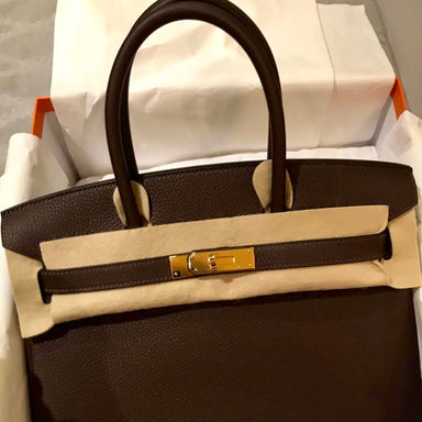 Hermès Birkin 30 Chocolat Togo Gold Hardware GHW C Stamp 2018 - The French Hunter