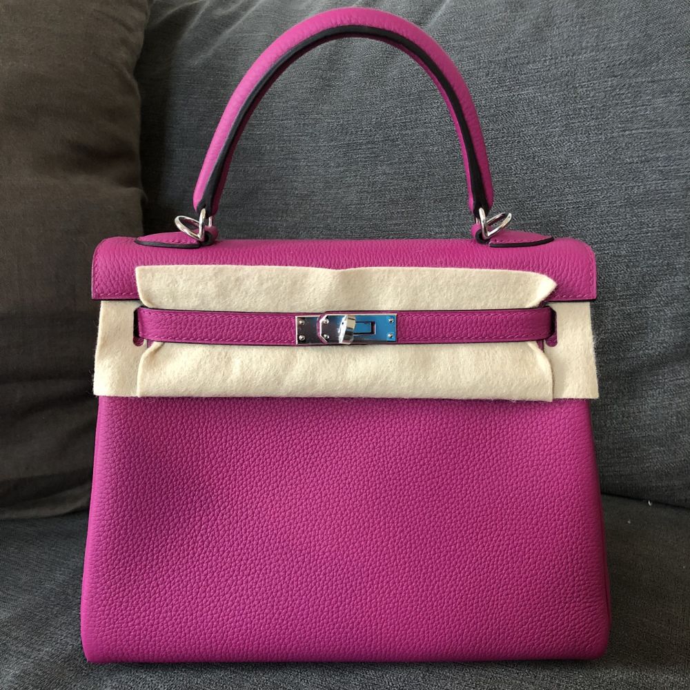 Purple Kelly 25 French Bag