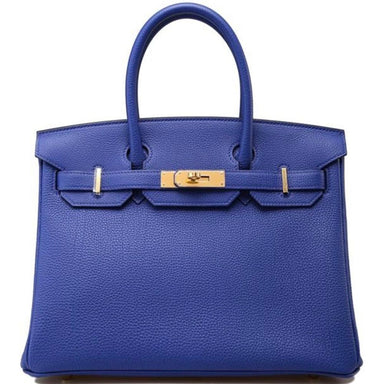 Hermès Birkin 30 Bleu Electrique Togo Gold Hardware GHW T Stamp 2015 - The French Hunter