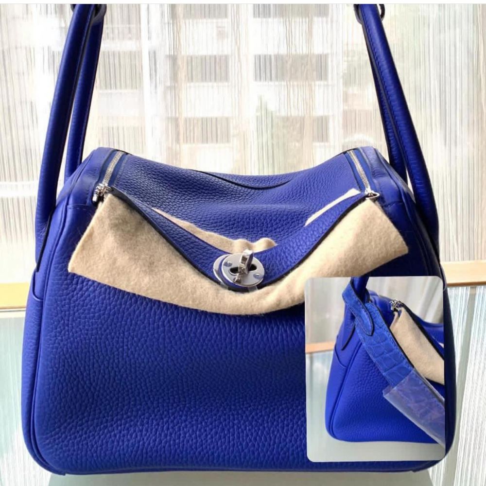 HERMÈS Lindy Blue Bags & Handbags for Women for sale