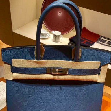 Hermès Birkin 30 Bleu Azur Epsom Palladium Hardware PHW C Stamp 2018 - The French Hunter