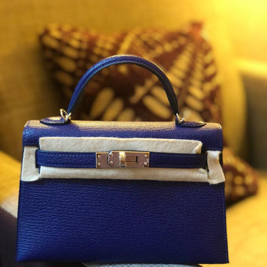 Hermes Kelly 20 Blue Hydra Chevre Ghw