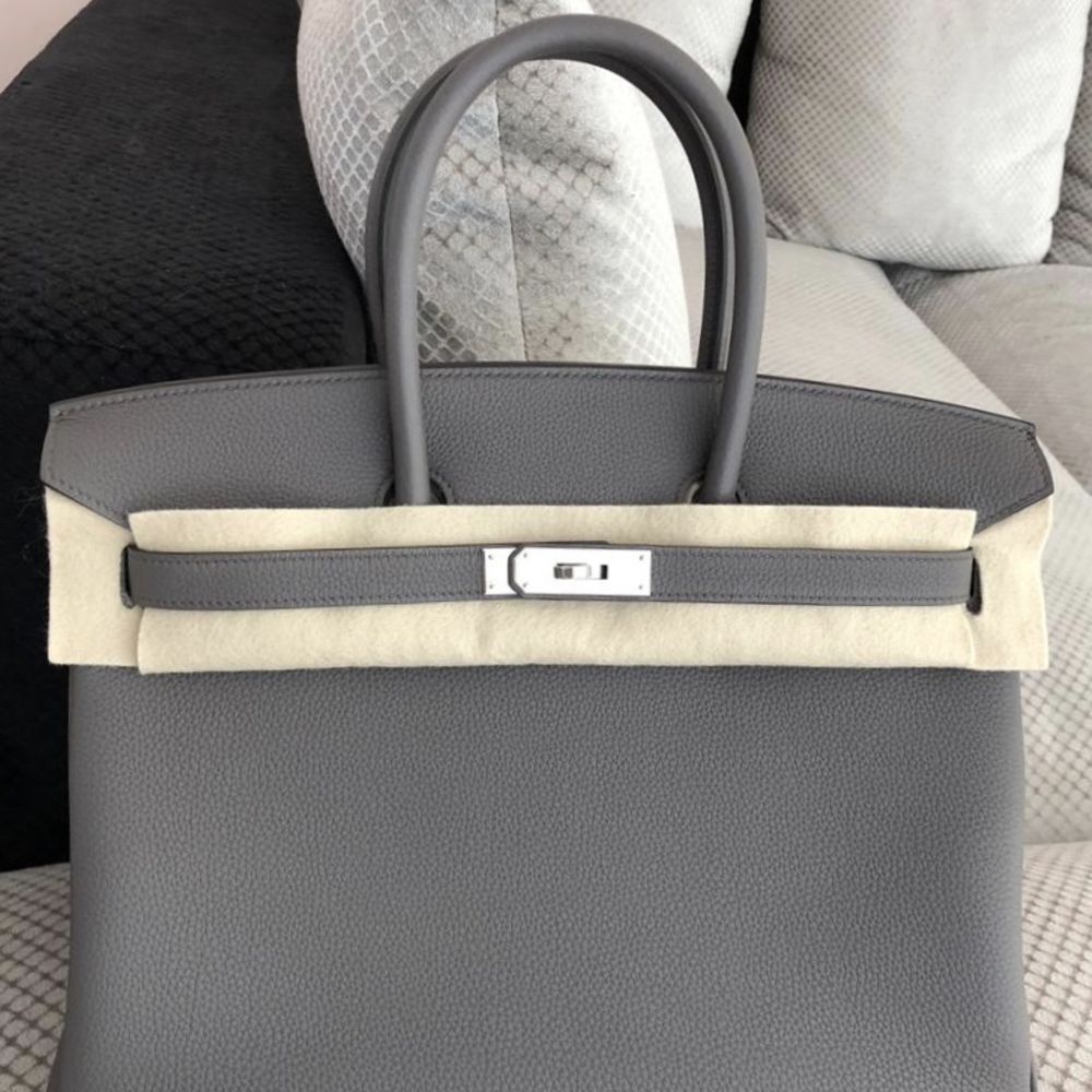 Hermès Gris Etain Birkin 35cm of Togo Leather with Palladium Hardware, Handbags and Accessories Online, Ecommerce Retail