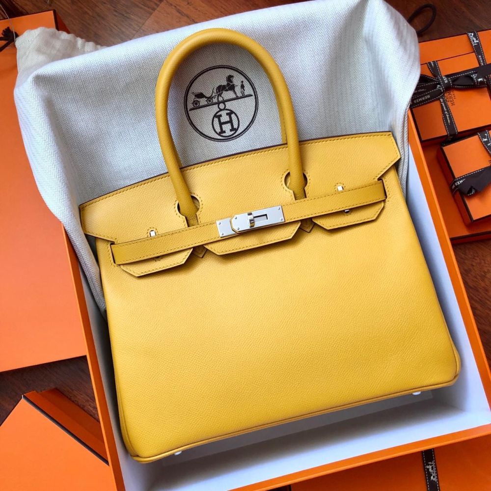 Hermès Birkin 30 Jaune Ambre Epsom Gold Hardware GHW — The French Hunter