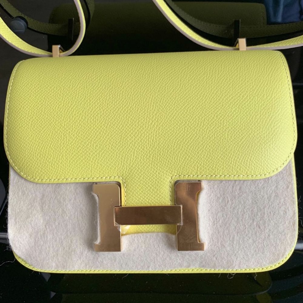 Hermès Constance 18 Lime Epsom Gold Hardware GHW