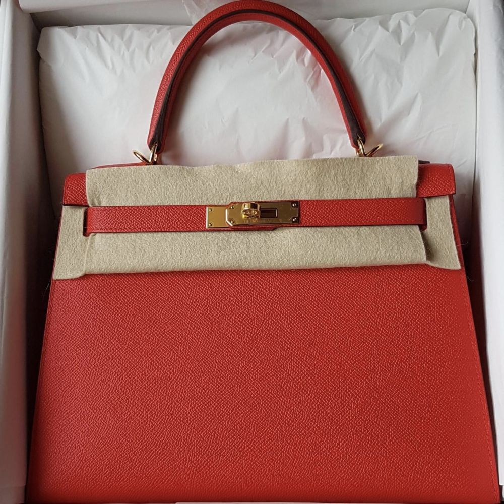 Hermes Birkin 25 Sellier Rouge de Couer Bag