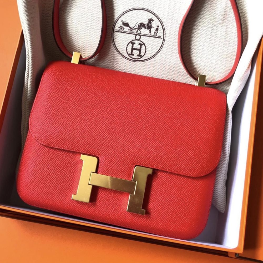 Hermes Constance 24 Framboise Evercolor Gold Hardware – Madison Avenue  Couture