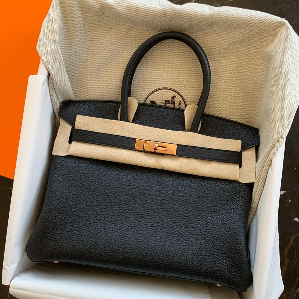 Black birkin rose gold hardware hotsell