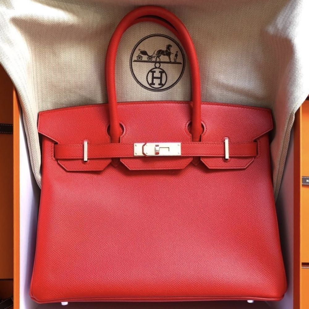 Hermes Birkin Bag 35cm Rouge Epsom Leather
