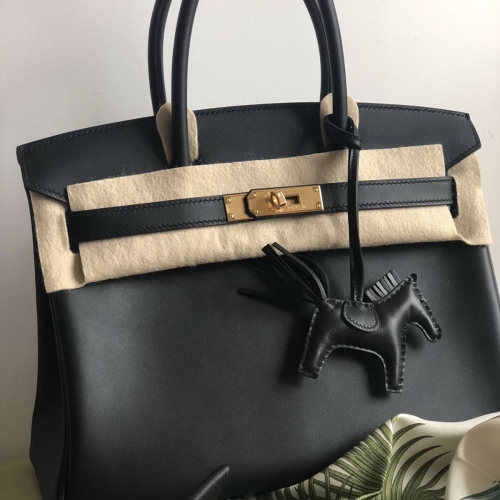 Hermes Black Noir Togo Gold Hardware Birkin 30 Handbag Bag GHW