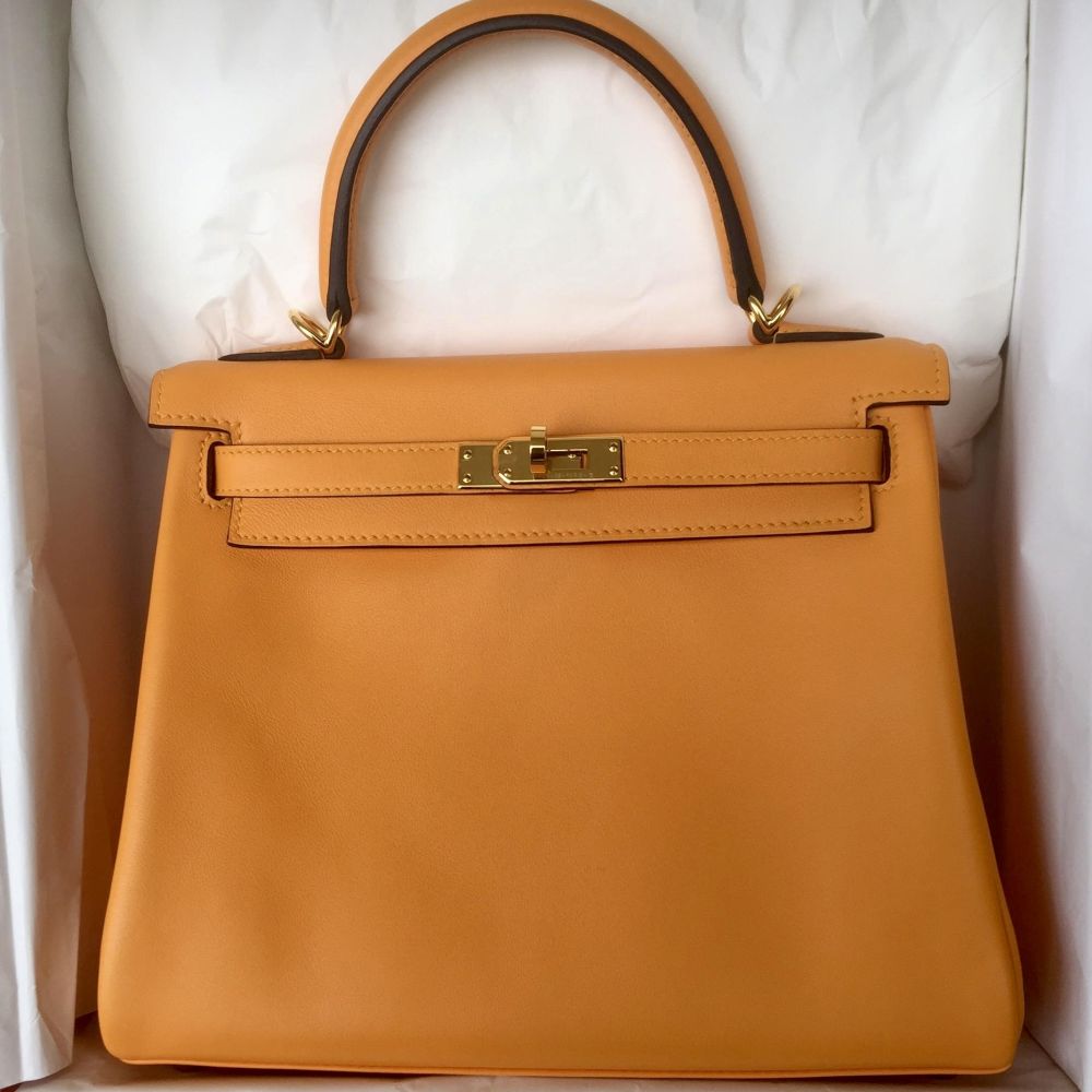 Hermes Jaune D'or + Gold HSS Sellier Epsom Kelly 25 Handbag - MAISON de LUXE