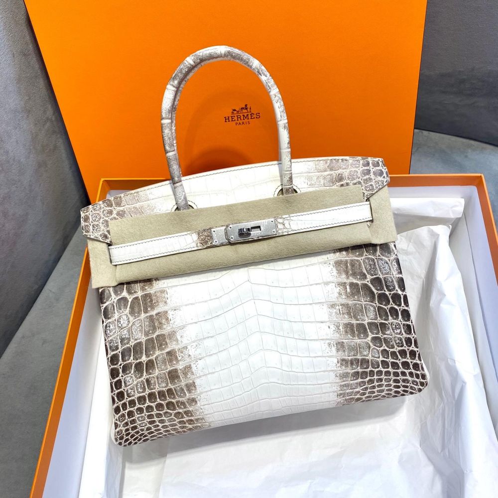 Hermès Birkin 30 Blanc Himalaya Crocodile PHW - Rare & Exclusive