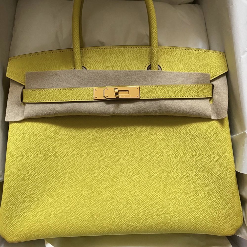 Hermes Kelly Bag 25cm Lime Epsom Gold Hardware