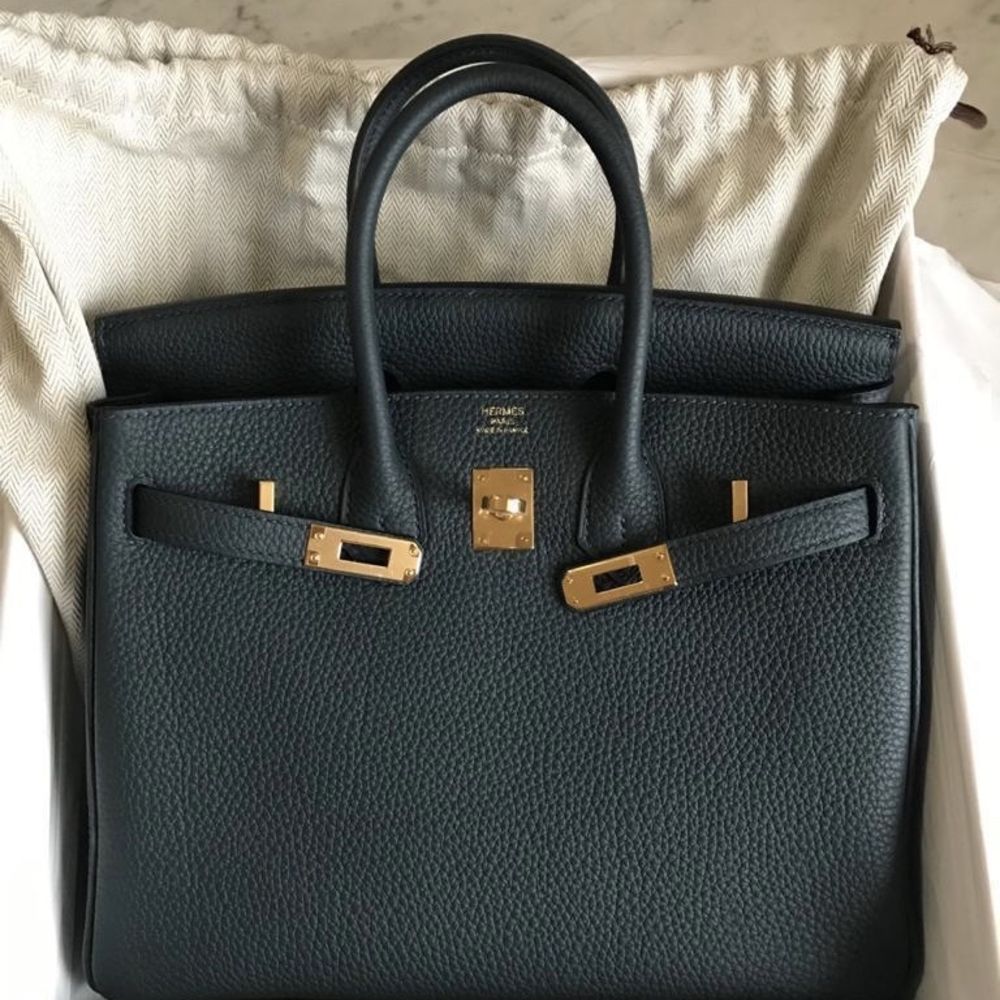 Hermès Birkin 25 Vert Rousseau Togo Gold Hardware GHW — The French Hunter