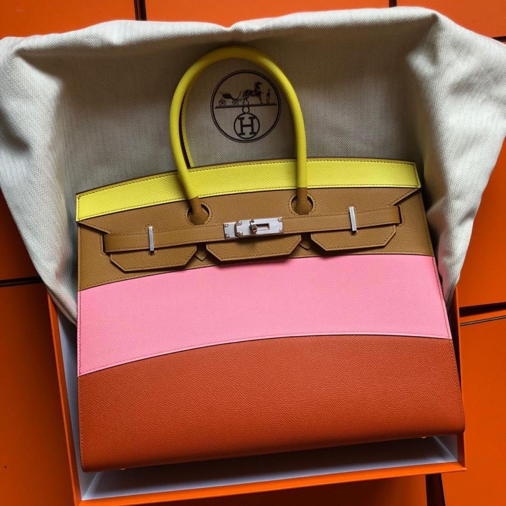 HERMÈS Paris made in France, 2022. Birkin 35 Rainbow bag…