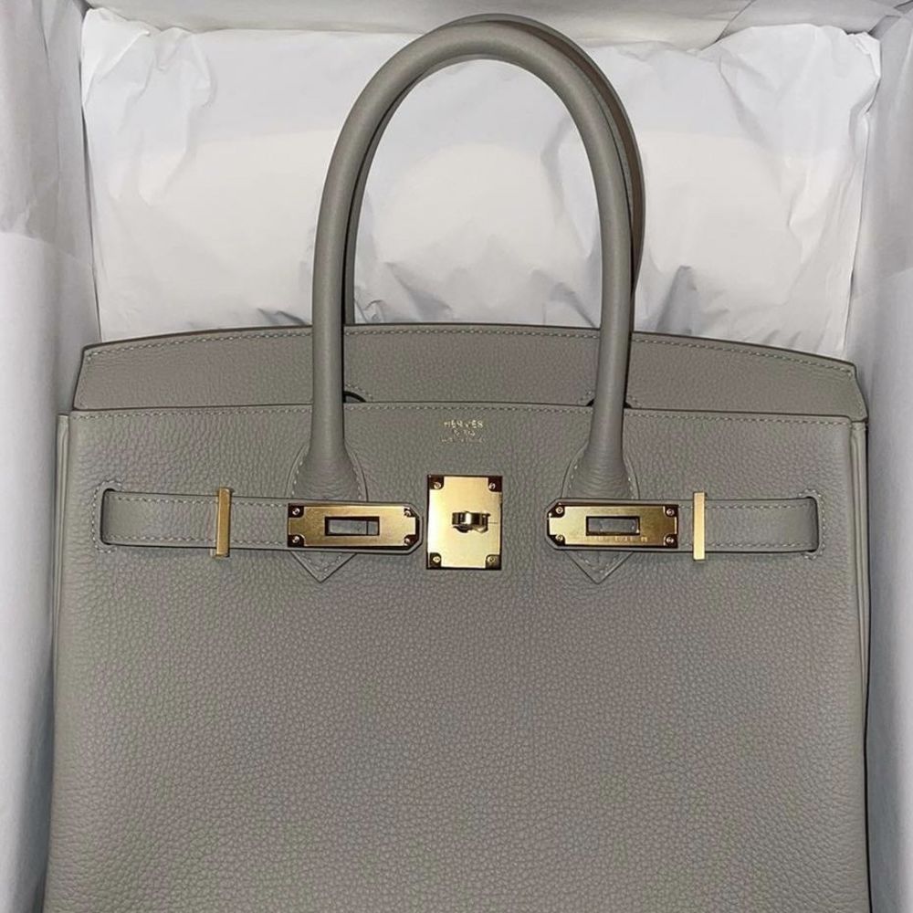 Hermès Kelly 35 Gris Perle Togo Gold Hardware GHW — The French Hunter