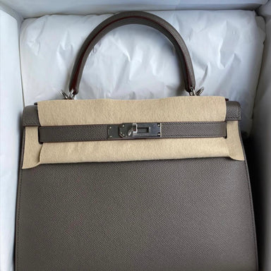 Hermès Kelly 28 Bougainvillier Sellier Ostrich Palladium Hardware PHW — The  French Hunter