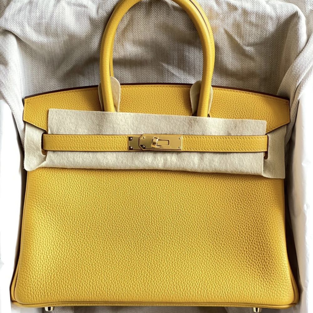 Hermès Jaune Ambre (Amber) Togo Birkin 30cm Gold Hardware, Hermès Handbags  Online, Jewellery